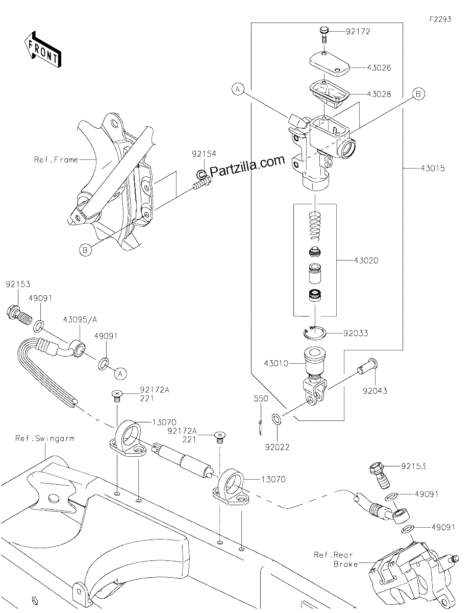 Diagrama de REAR MASTER CYLINDER