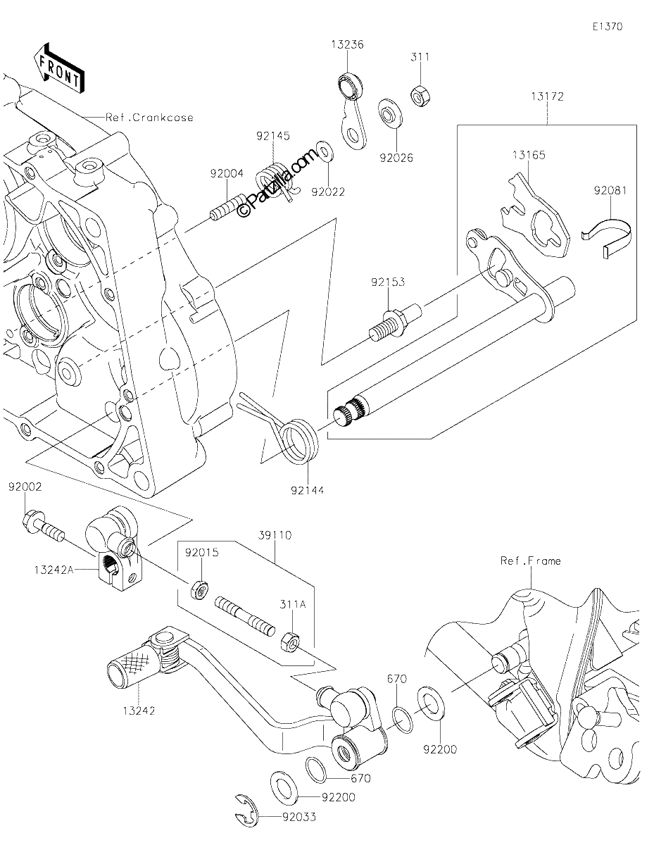 Diagrama de GEAR CHANGE MECHANISM