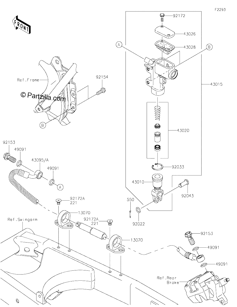 Diagrama de REAR MASTER CYLINDER