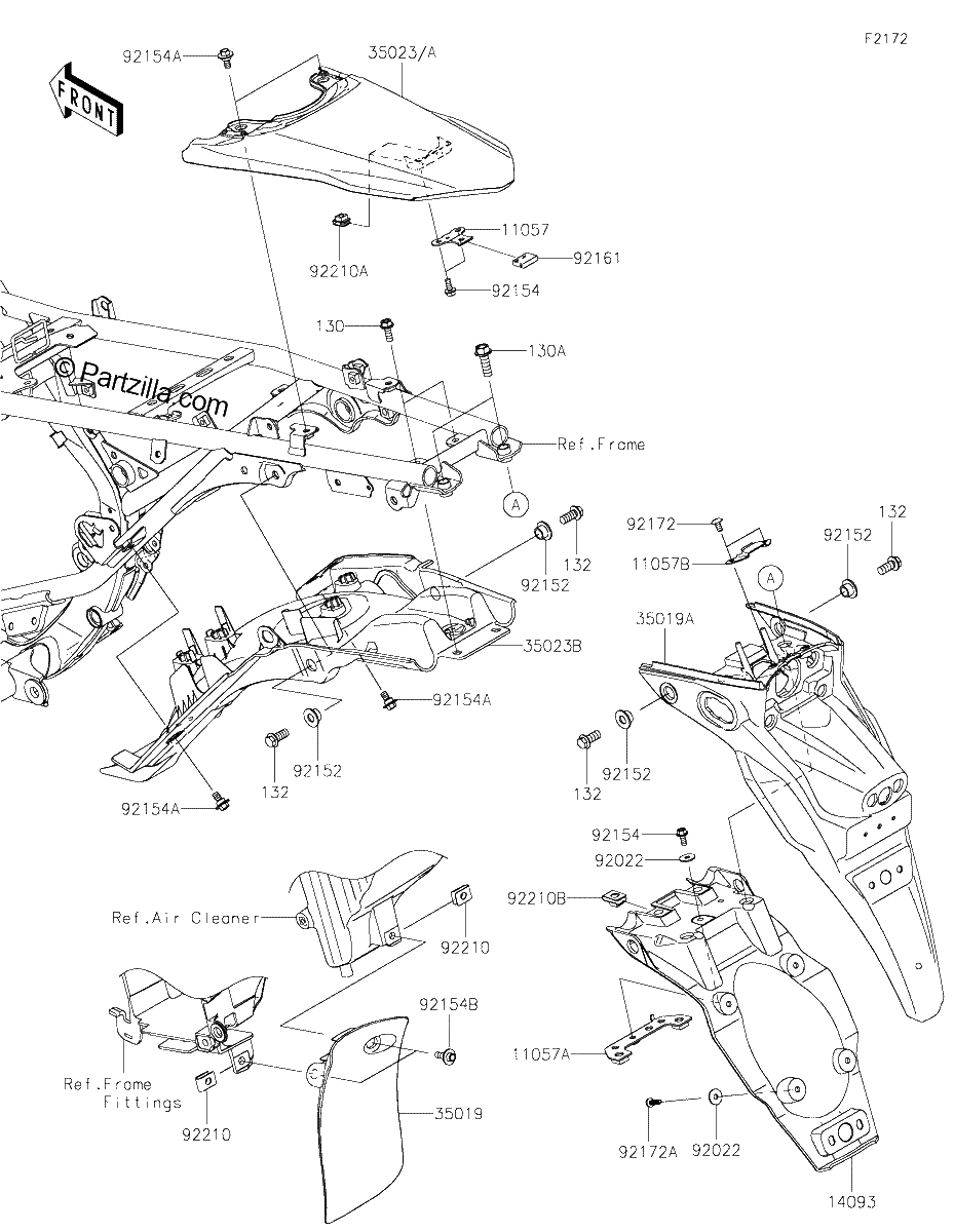 Diagrama de REAR FENDER S