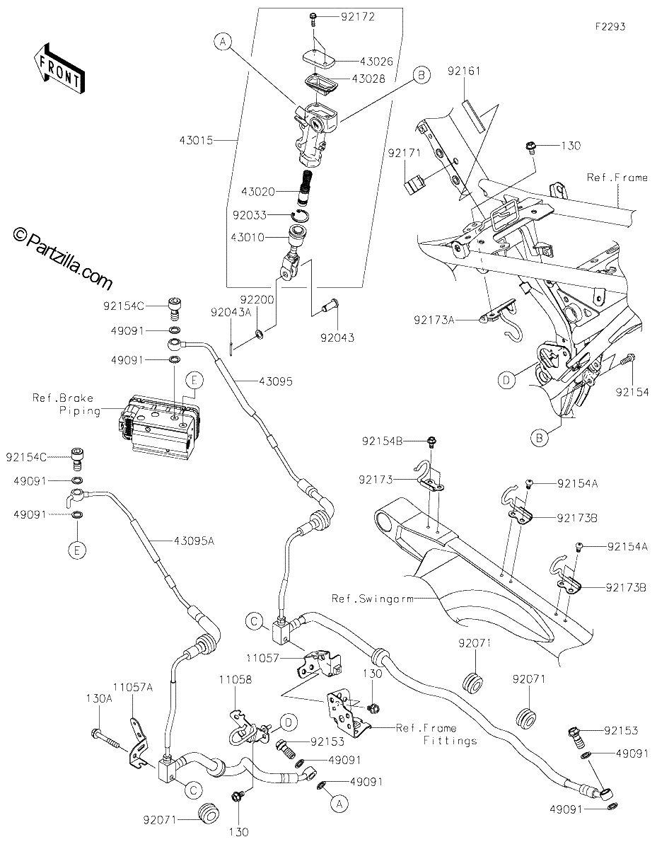 Diagrama de REAR MASTER CYLINDER