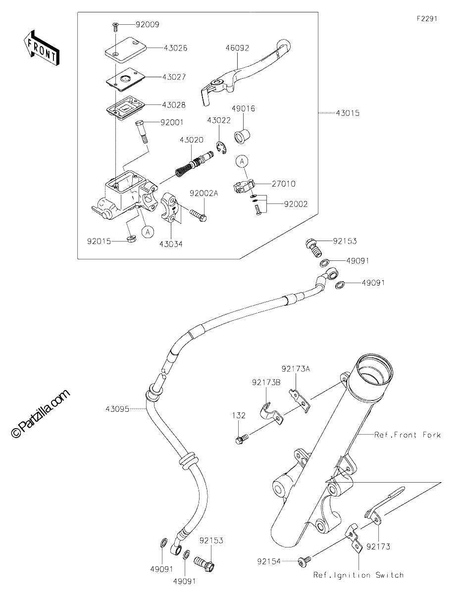 Diagrama de FRONT MASTER CYLINDER
