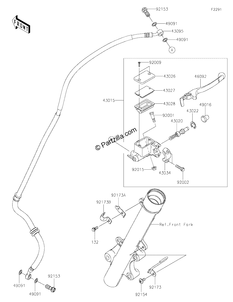 Diagrama de FRONT MASTER CYLINDER