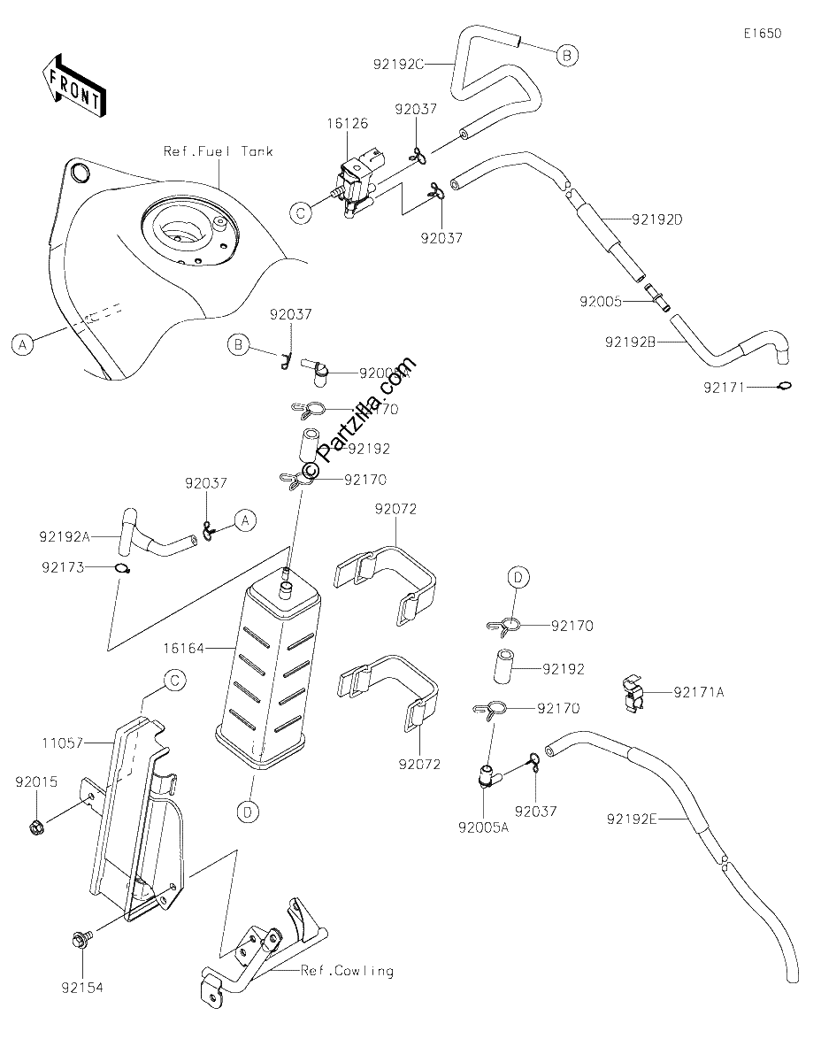 Diagrama de FUEL EVAPORATIVE SYSTEM CA