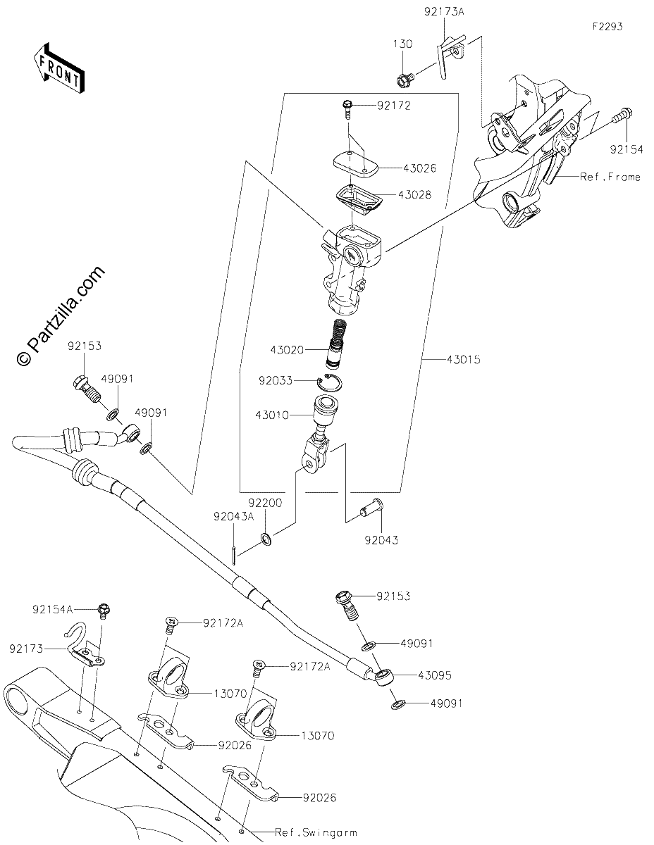 Diagrama de REAR MASTER CYLINDER