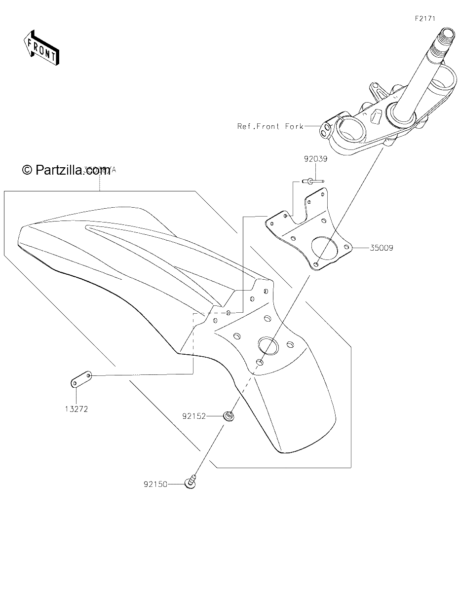 Diagrama de FRONT FENDER S