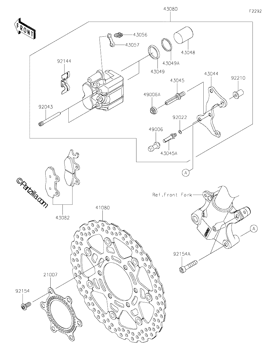 Diagrama de FRONT BRAKE