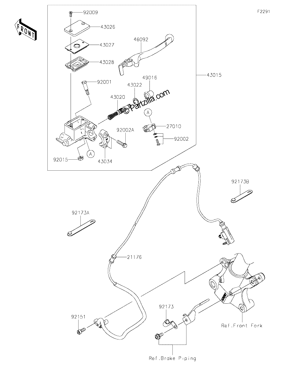 Diagrama de FRONT MASTER CYLINDER