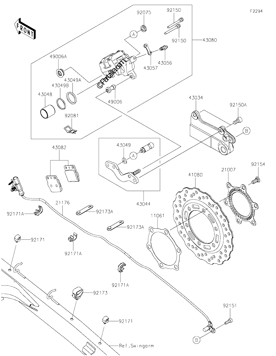 Diagrama de REAR BRAKE