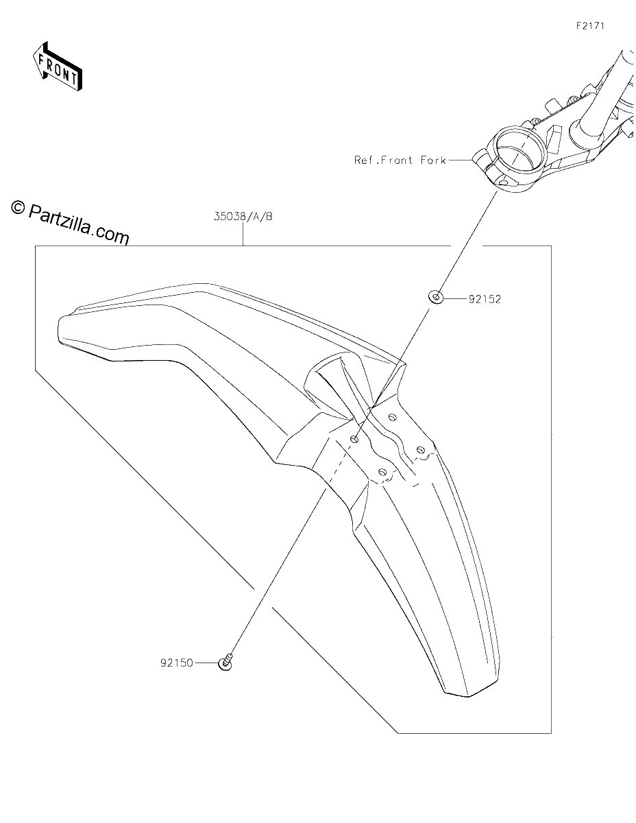 Diagrama de FRONT FENDER S