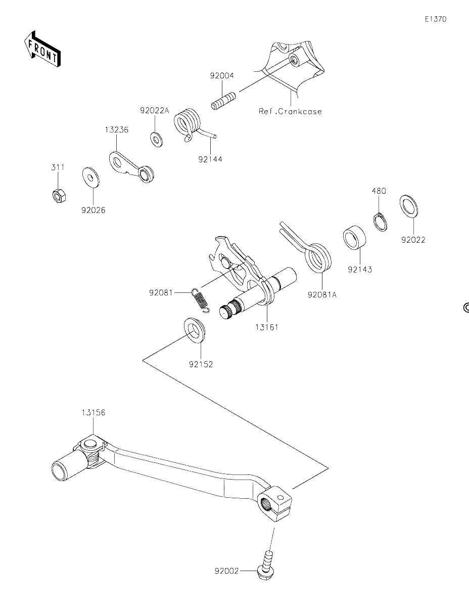 Diagrama de GEAR CHANGE MECHANISM
