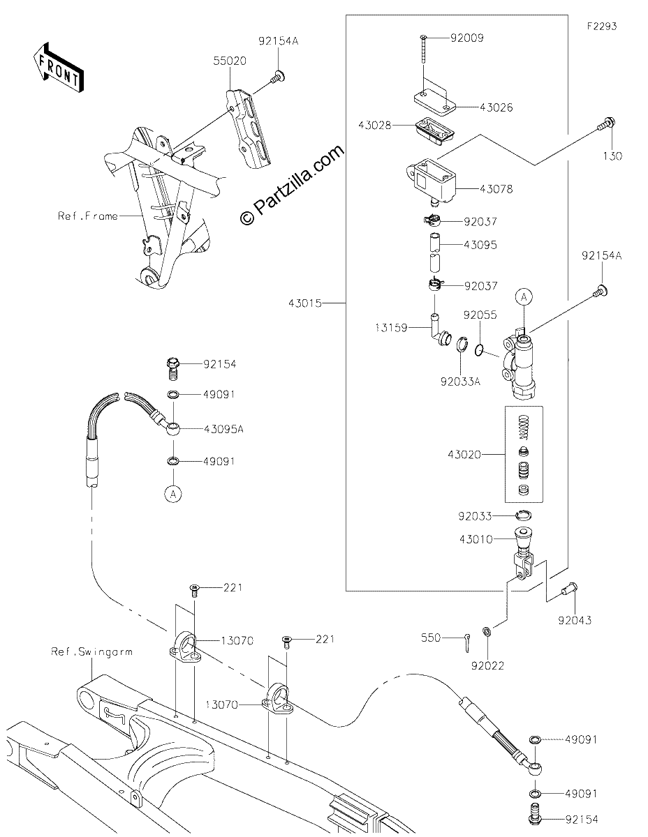 Diagrama de REAR MASTER CYLINDER
