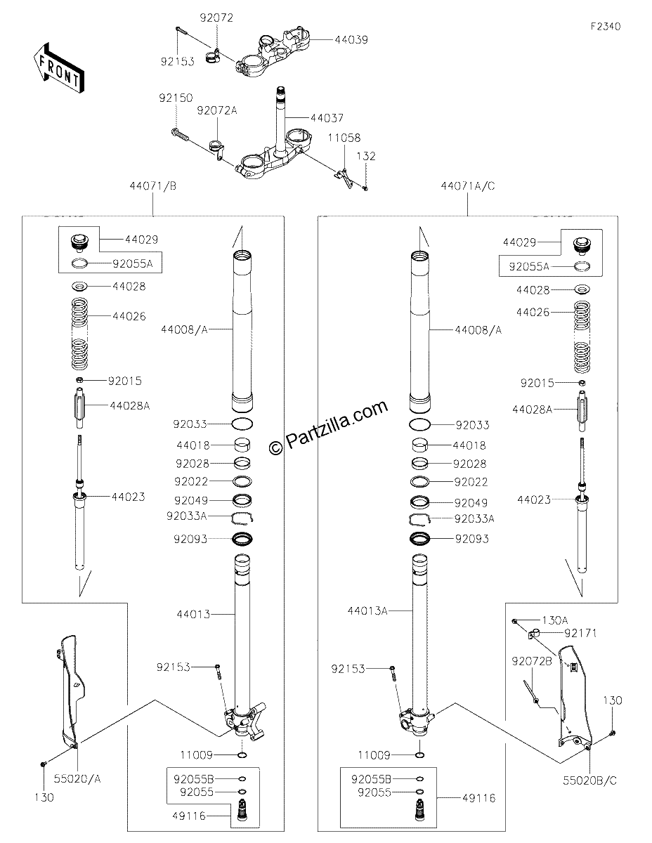 Diagrama de FRONT FORK