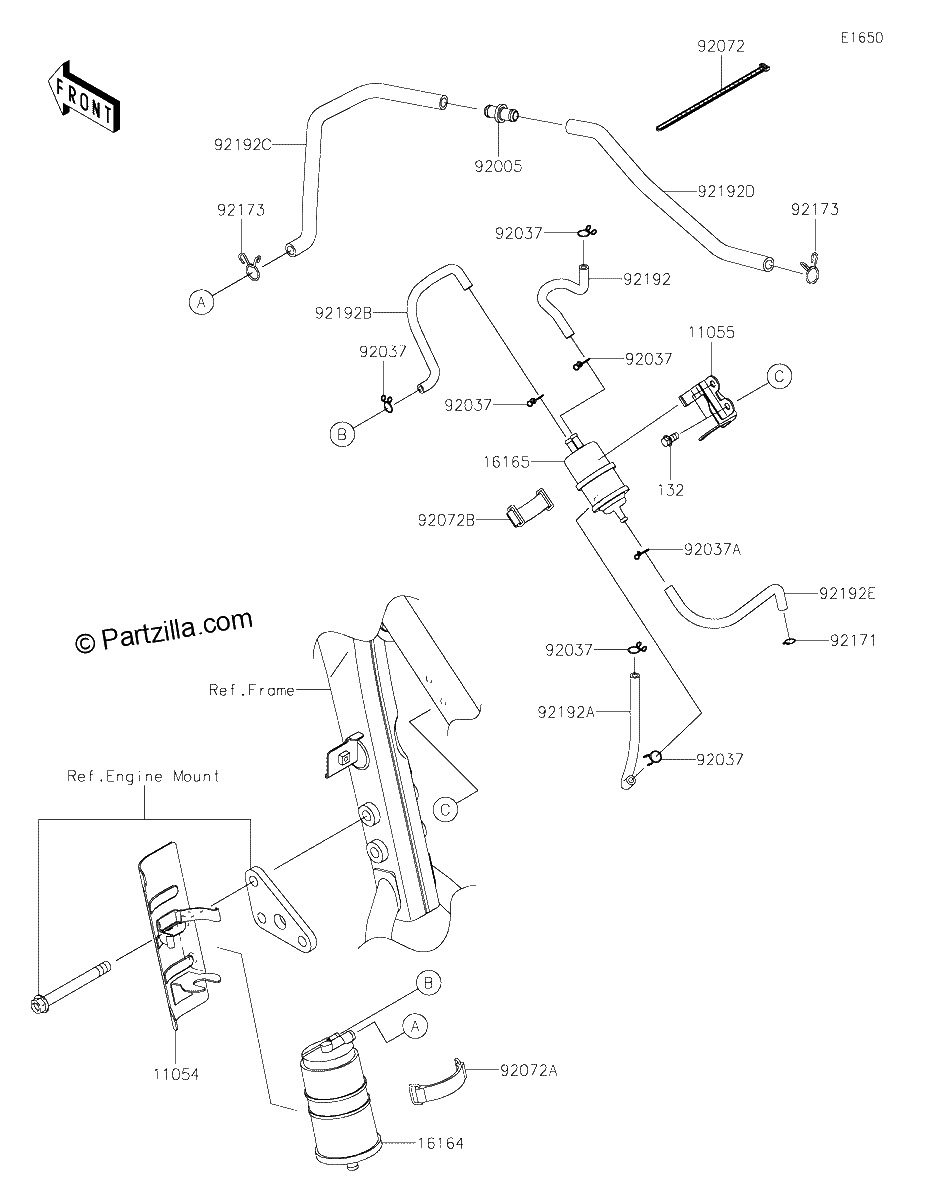 Diagrama de FUEL EVAPORATIVE SYSTEM CA