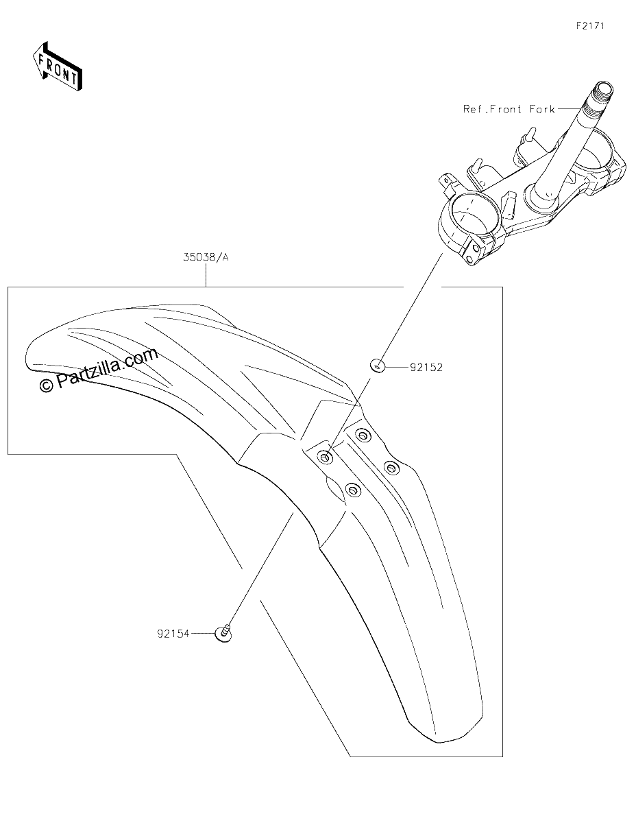 Diagrama de FRONT FENDER S