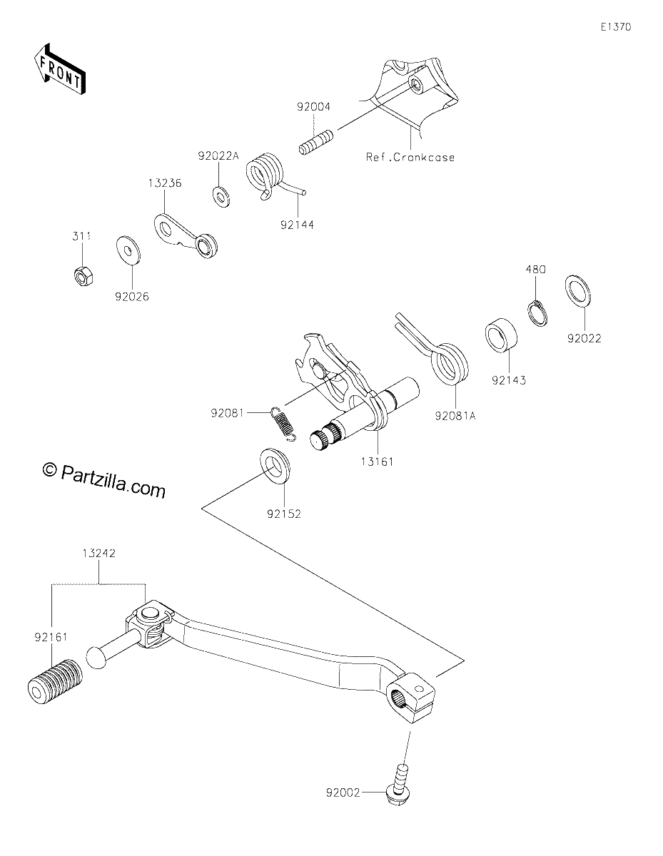 Diagrama de GEAR CHANGE MECHANISM