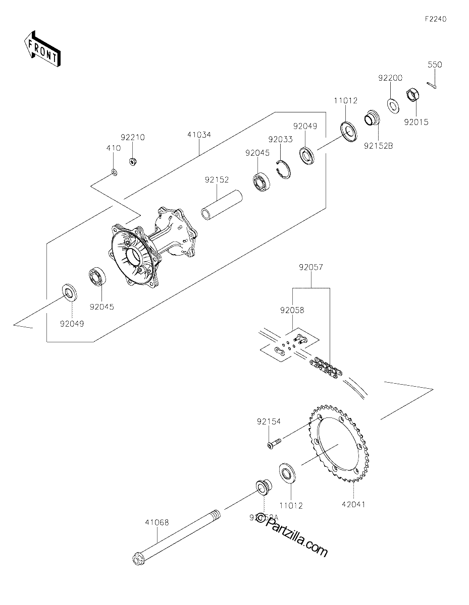 Diagrama de REAR HUB