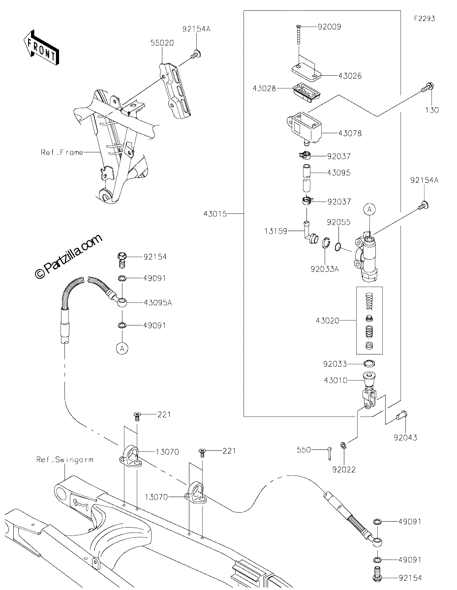 Diagrama de REAR MASTER CYLINDER