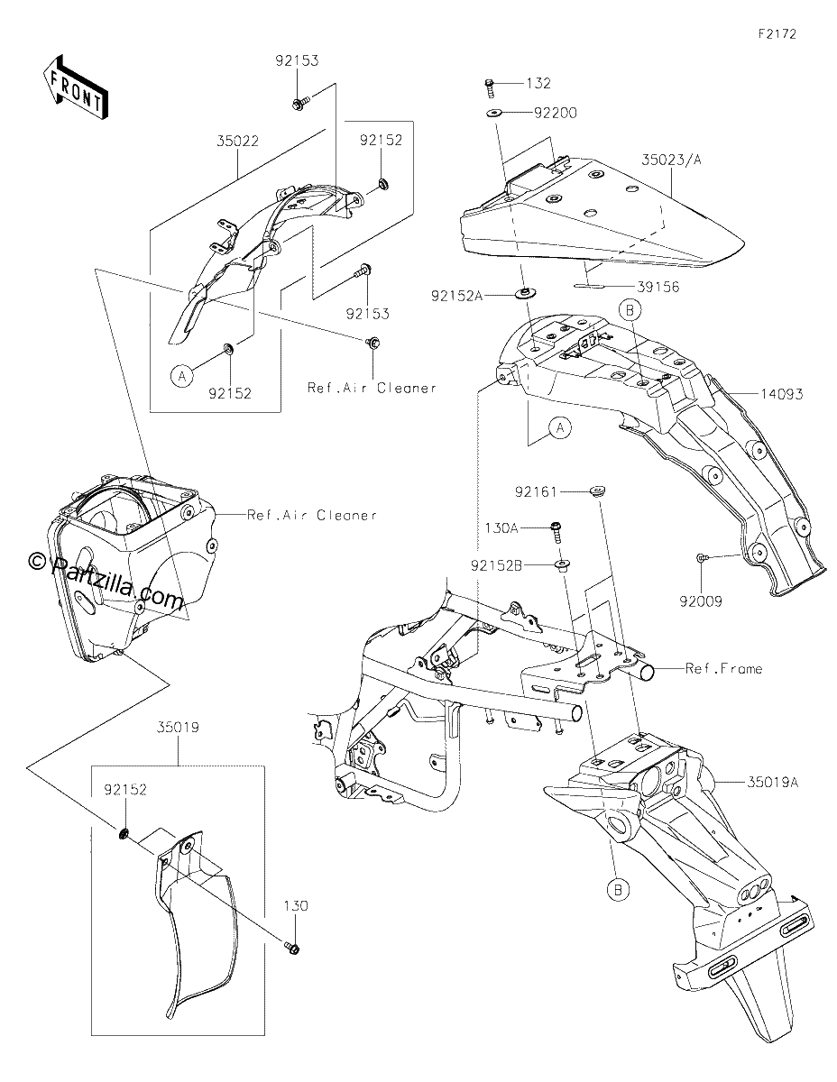 Diagrama de REAR FENDER S