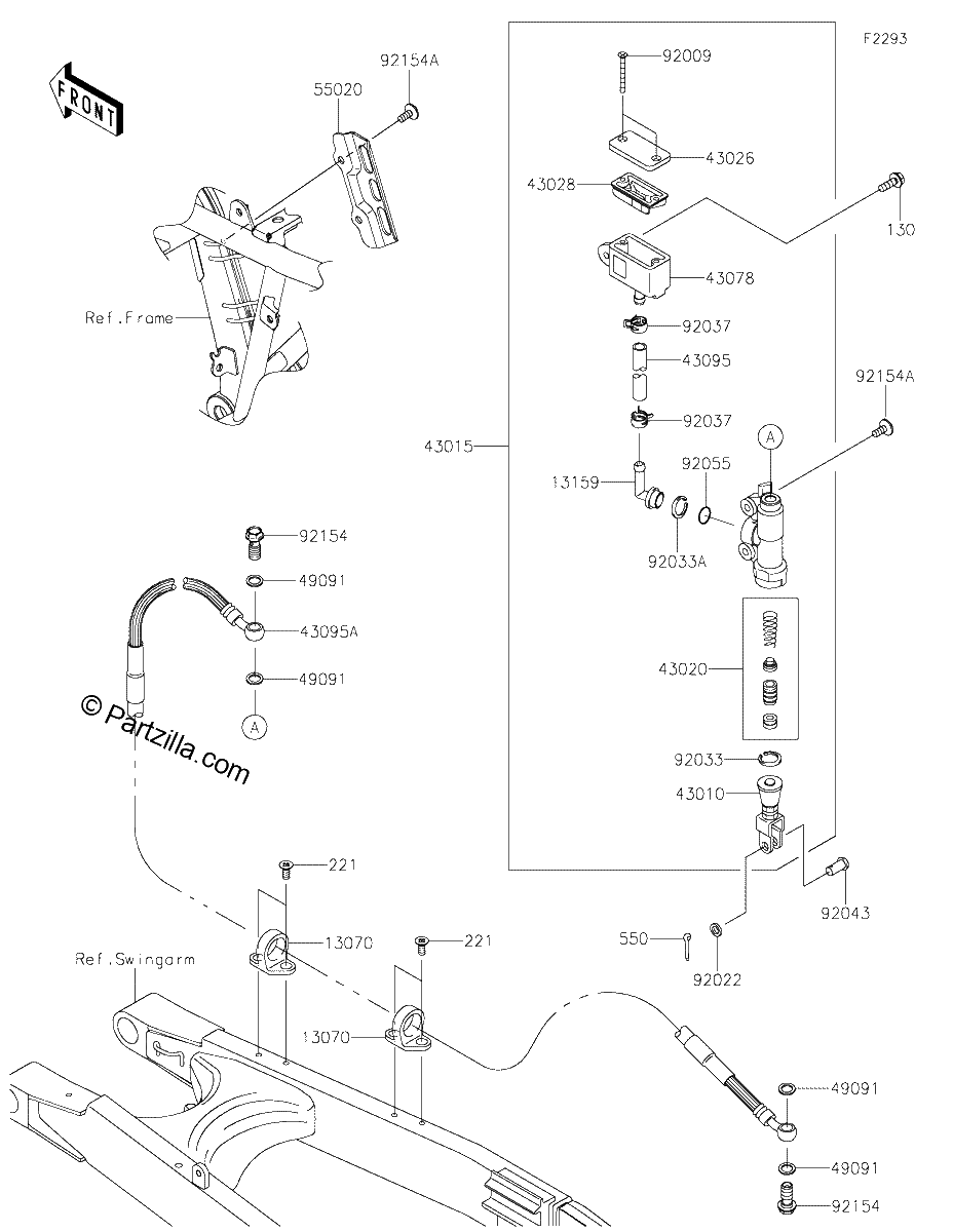 Diagrama de REAR MASTER CYLINDER