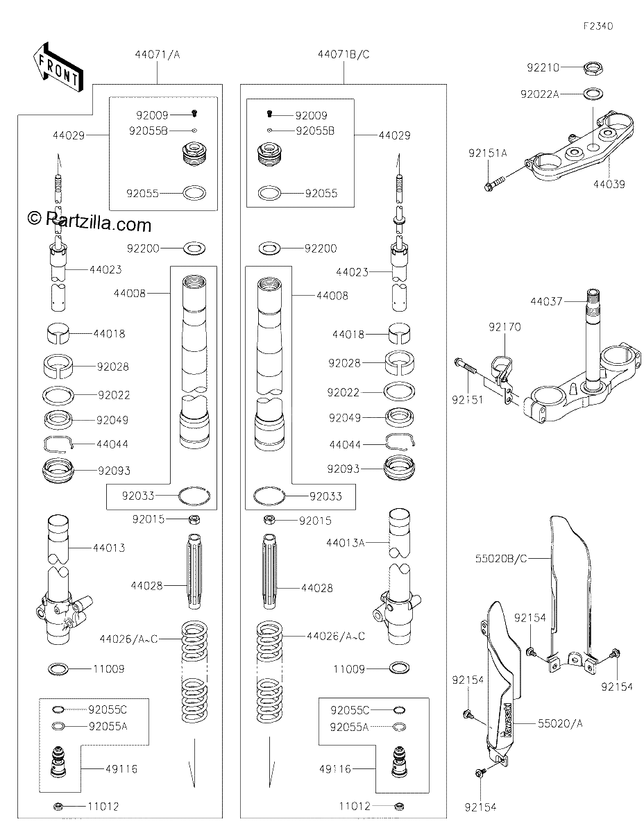 Diagrama de FRONT FORK