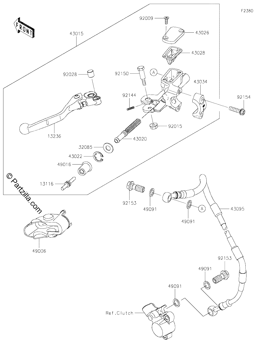 Diagrama de CLUTCH MASTER CYLINDER