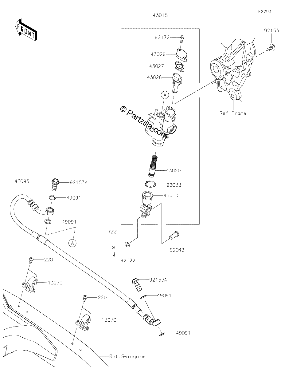 Diagrama de REAR MASTER CYLINDER