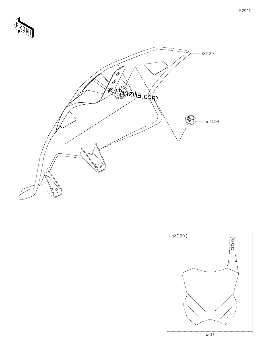 Diagrama de ACCESSORY NUMBER PLATE