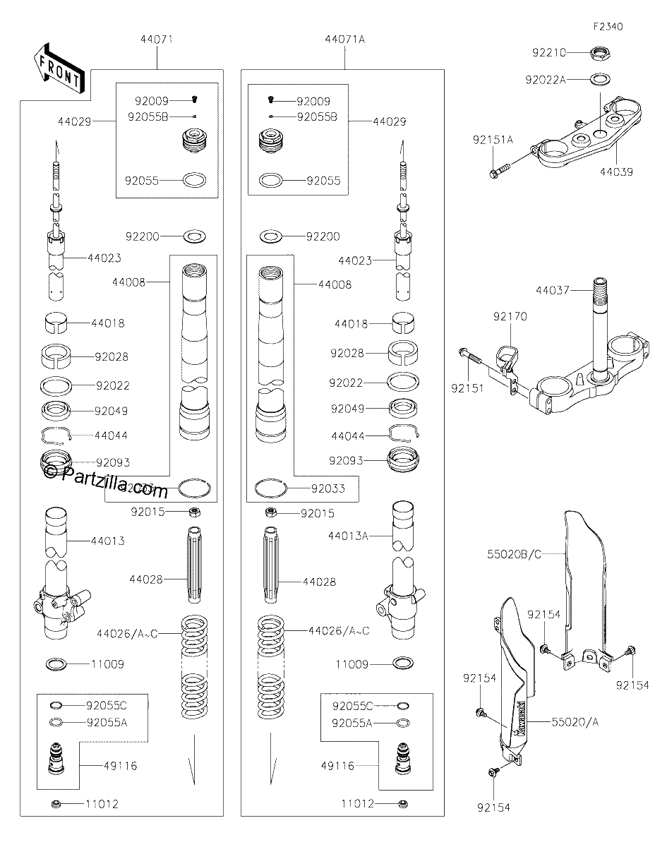 Diagrama de FRONT FORK