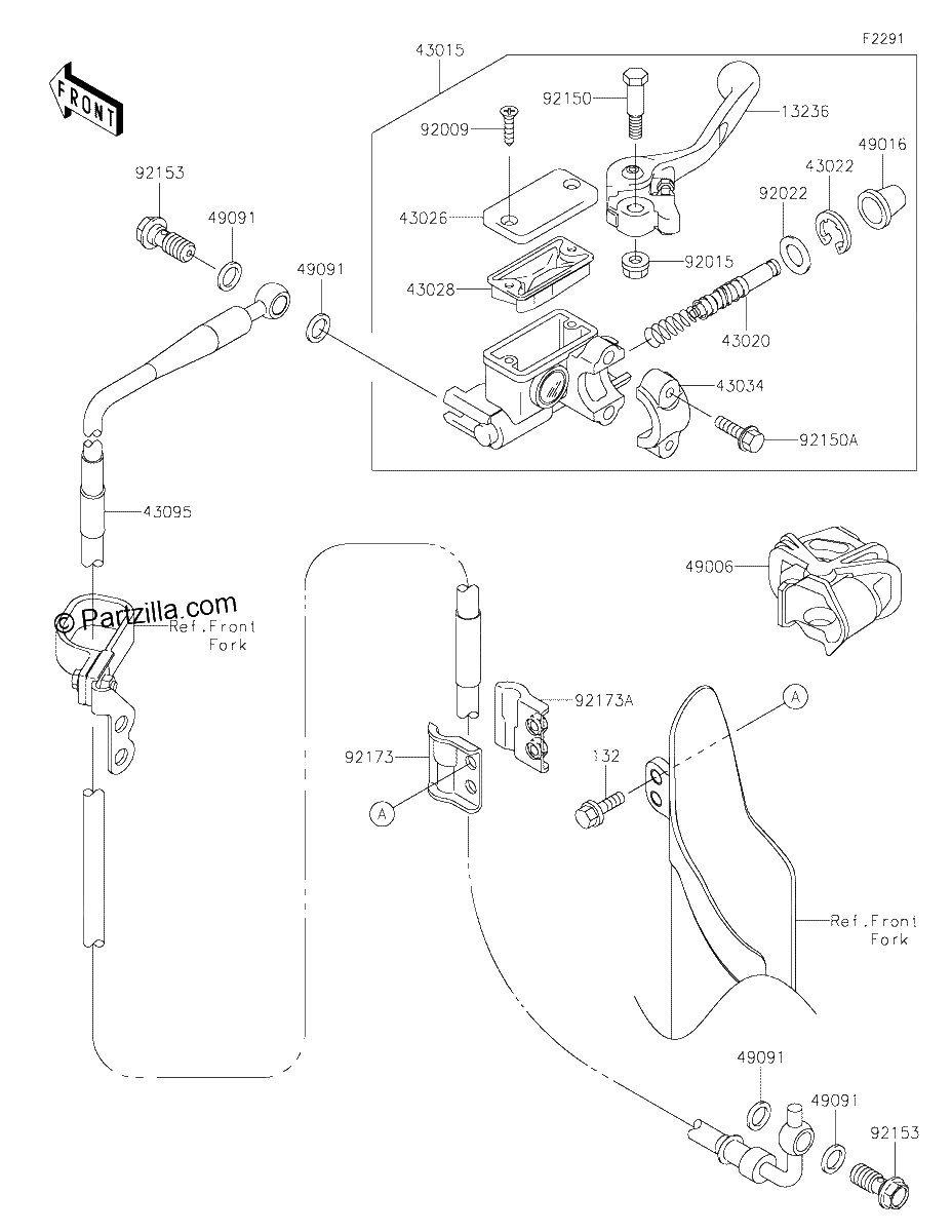 Diagrama de FRONT MASTER CYLINDER