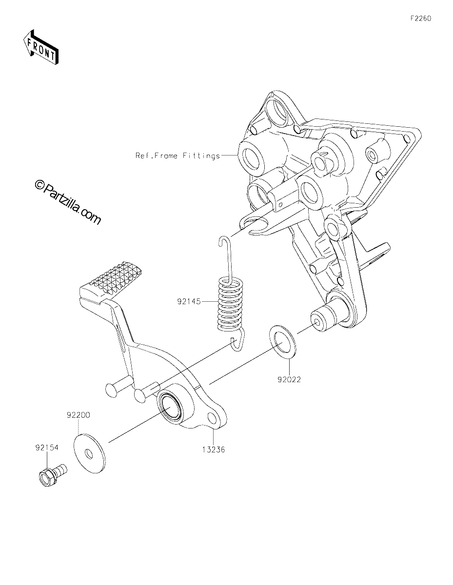 Diagrama de BRAKE PEDAL TORQUE LINK