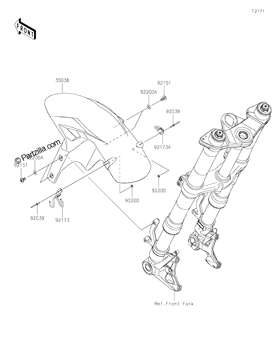 Diagrama de FRONT FENDER S