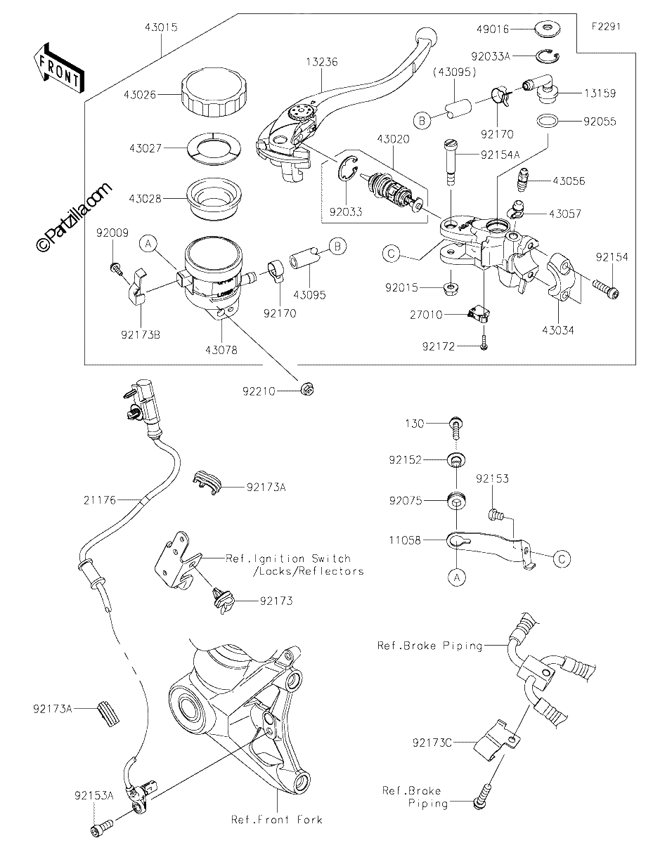 Diagrama de FRONT MASTER CYLINDER