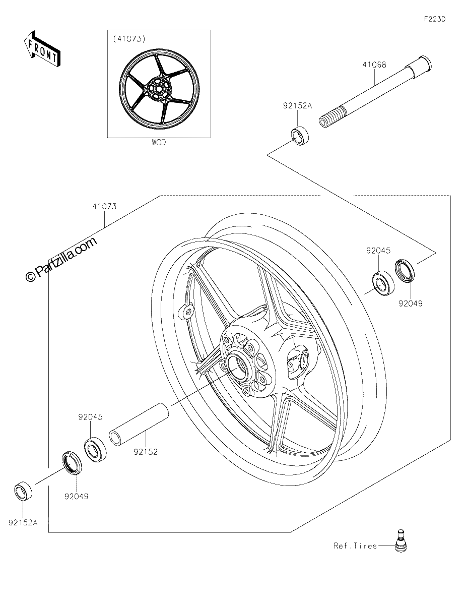 Diagrama de FRONT WHEEL