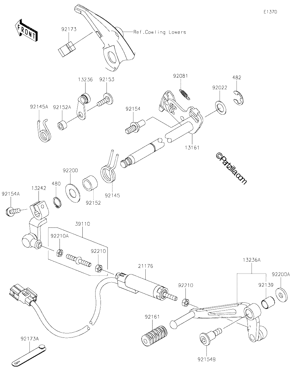Diagrama de GEAR CHANGE MECHANISM