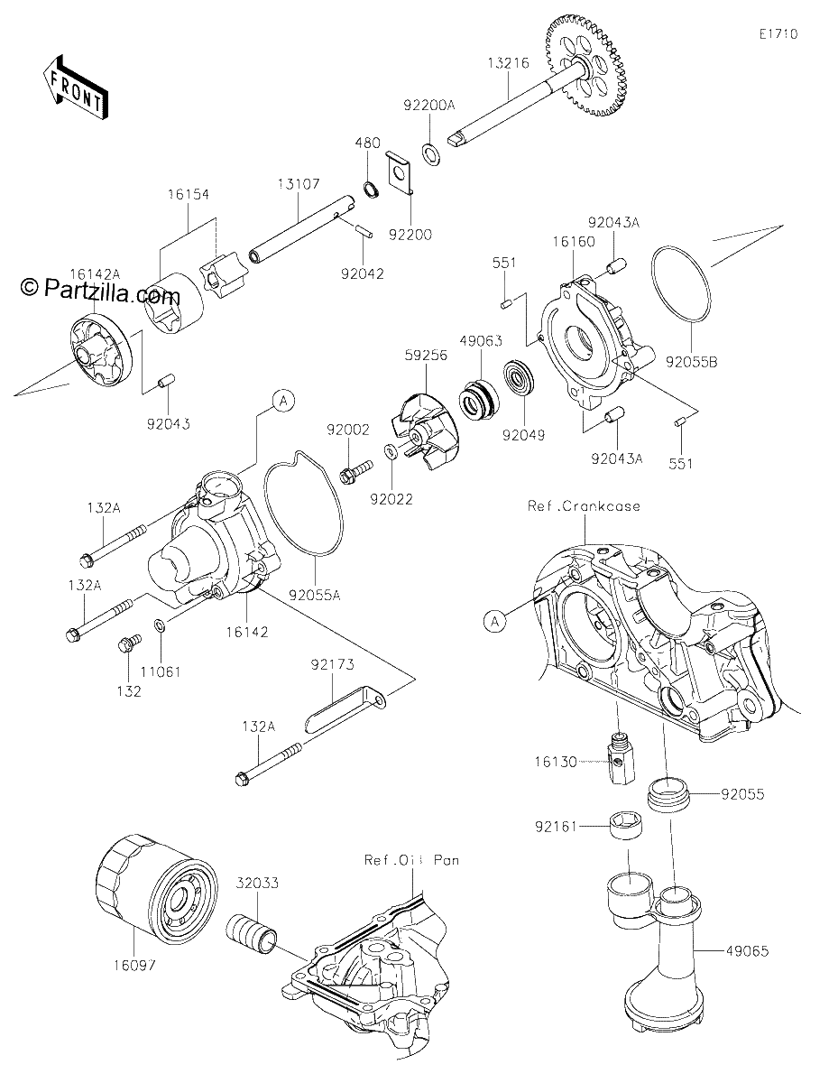 Diagrama de OIL PUMP OIL FILTER