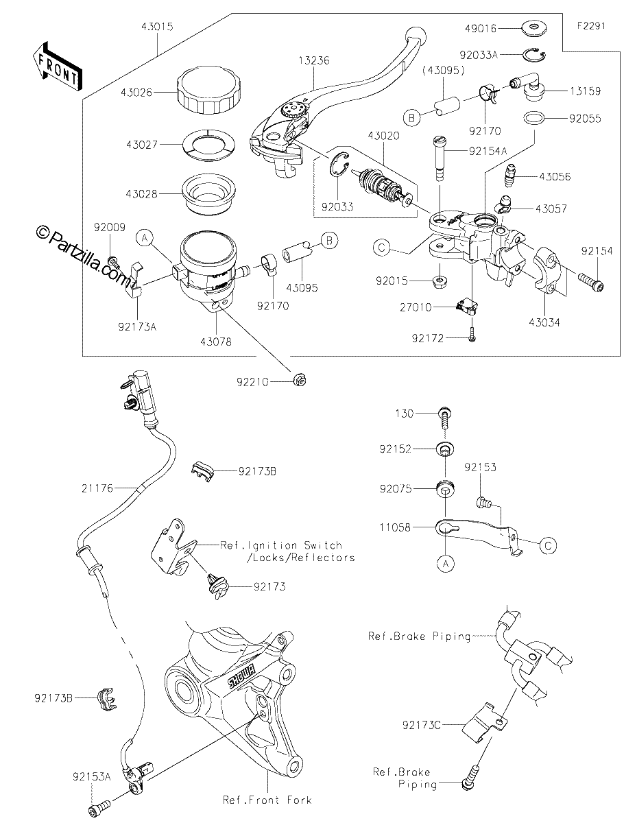 Diagrama de FRONT MASTER CYLINDER