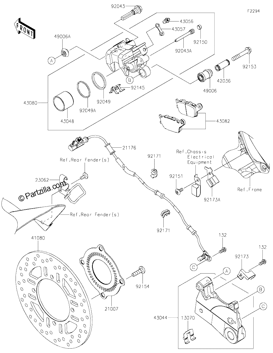 Diagrama de REAR BRAKE