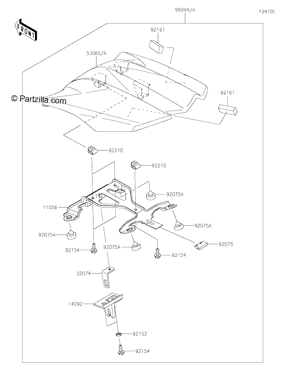 Diagrama de ACCESSORY PILLION SEAT COVER