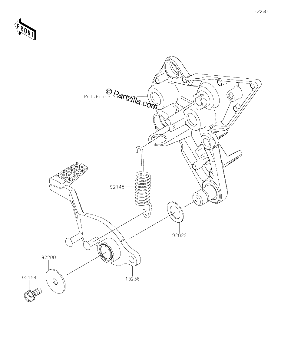 Diagrama de BRAKE PEDAL TORQUE LINK