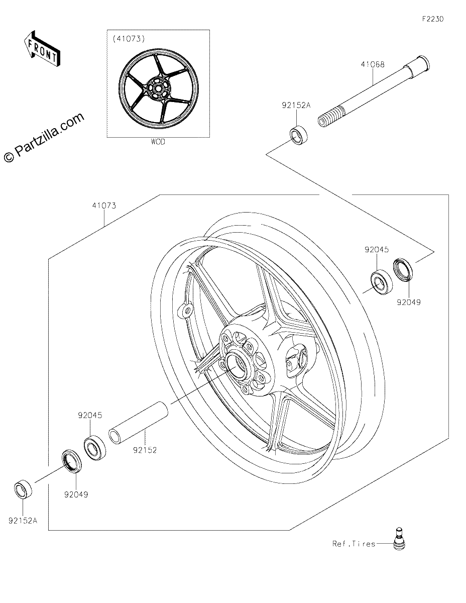 Diagrama de FRONT WHEEL
