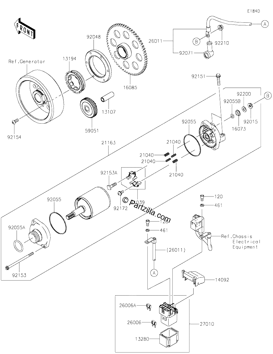 Diagrama de STARTER MOTOR