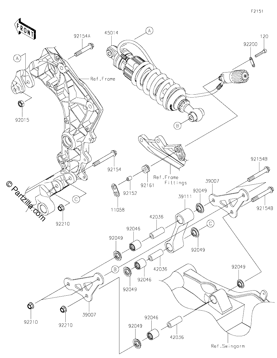 Diagrama de SUSPENSION SHOCK ABSORBER