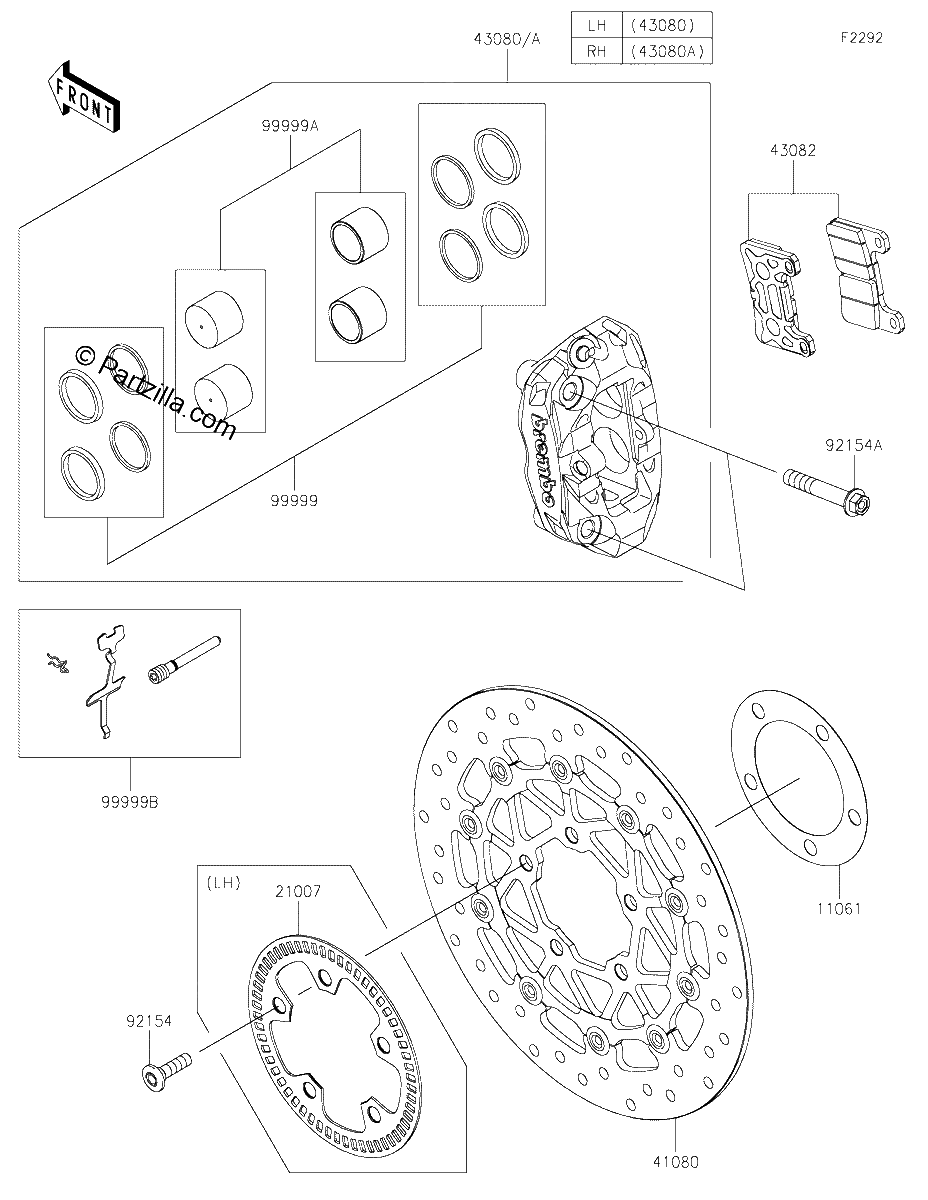 Diagrama de FRONT BRAKE