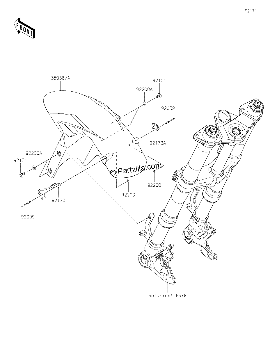 Diagrama de FRONT FENDER S