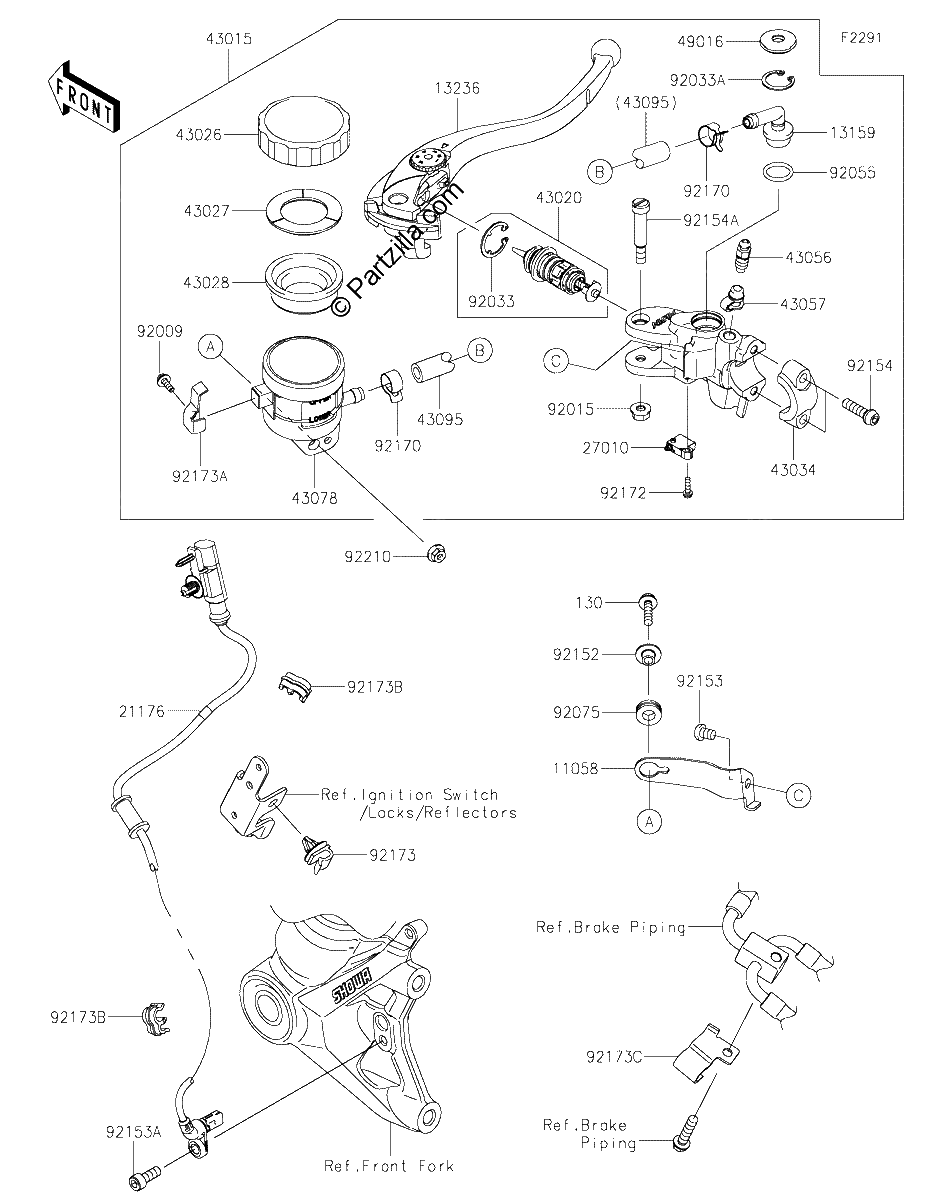 Diagrama de FRONT MASTER CYLINDER