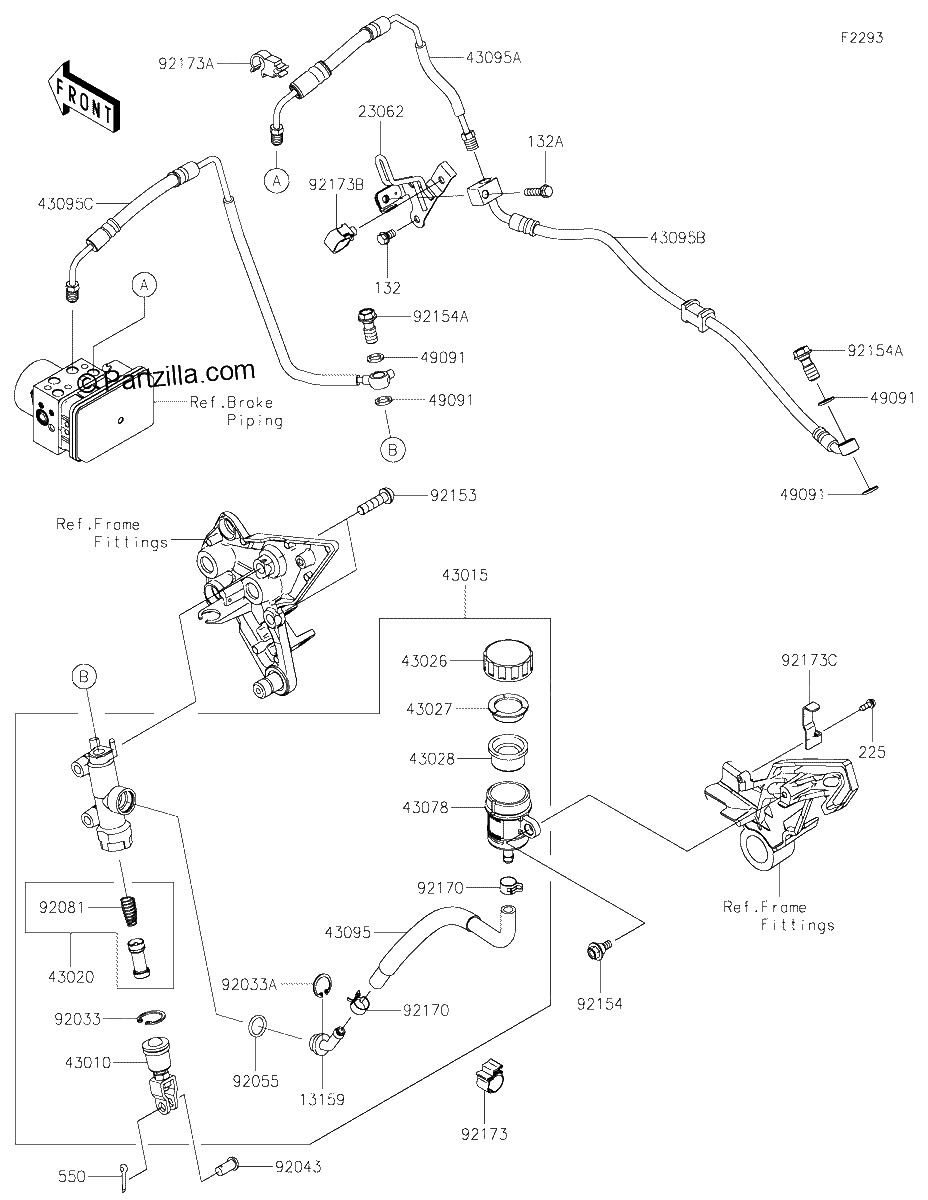 Diagrama de REAR MASTER CYLINDER