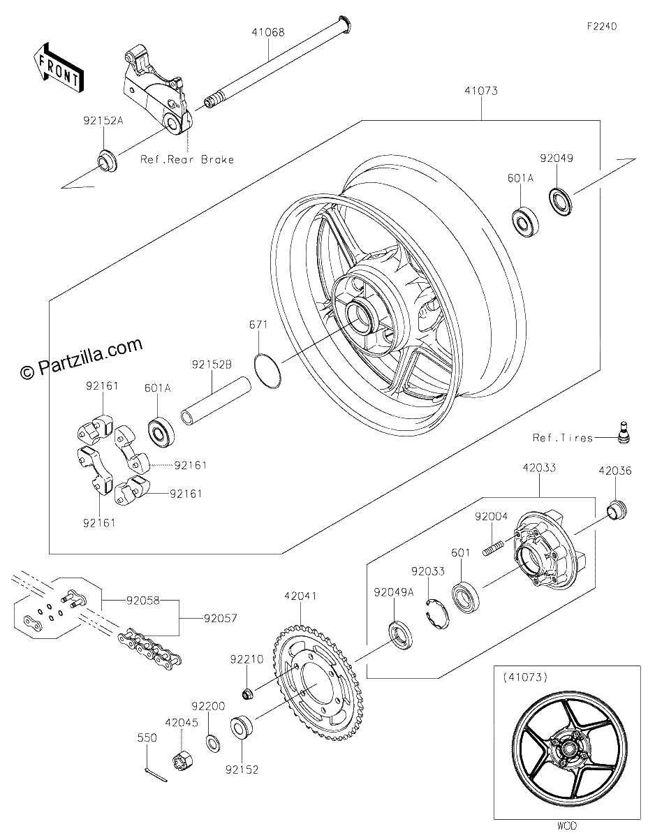Diagrama de REAR WHEEL CHAIN