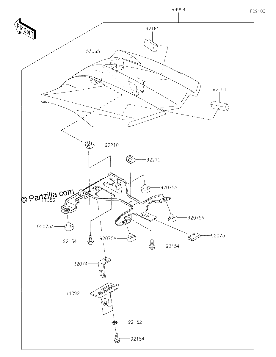 Diagrama de ACCESSORY PILLION SEAT COVER