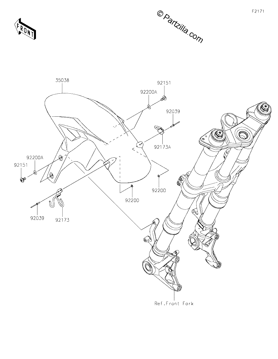 Diagrama de FRONT FENDER S